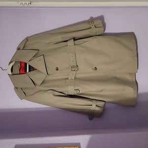 Harbor Master Trench Coat With Removable Red Wool Liner